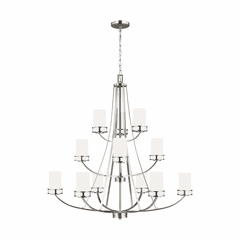 Sea Gull Robie 12-LT Chandelier - Nickel - 3121612-962 Sea Gull Robie 12-LT Chandelier - Nickel - 3121612-962