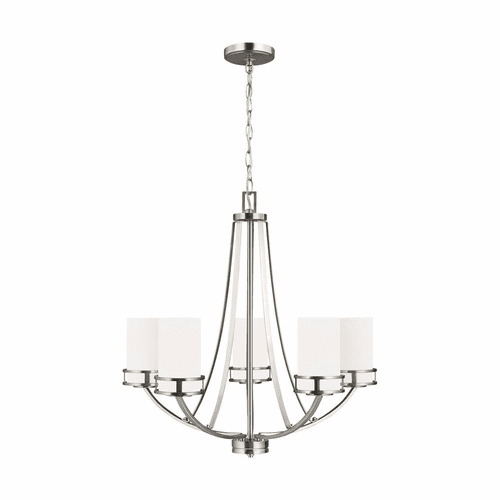 Sea Gull Robie 5-LT Chandelier - Nickel - 3121605-962