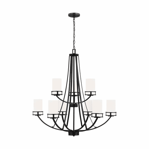 Sea Gull Robie 9-LT Chandelier - Black - 3121609-112
