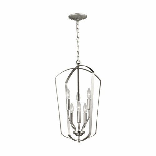 Sea Gull Romee Large 6-LT Hall/Foyer Light - Brushed Nickel - 5134906-962