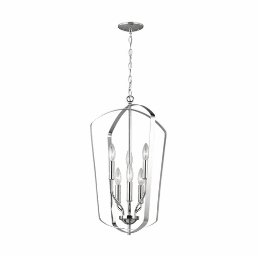 Sea Gull Romee Large 6-LT Hall/Foyer Light - Chrome - 5134906-05