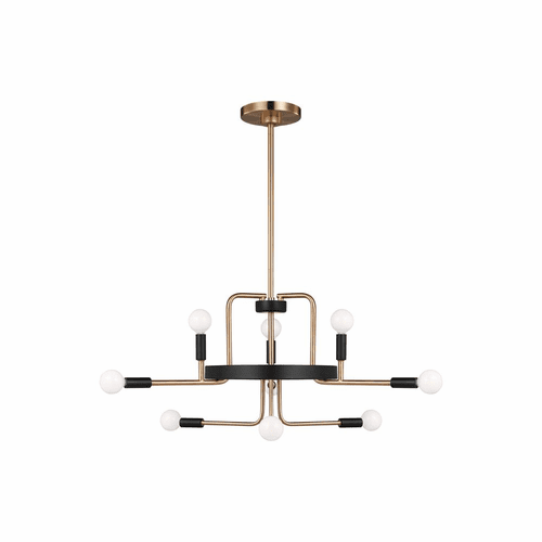 Sea Gull Royce 9-LT Chandelier - Satin Brass - 3000909-848