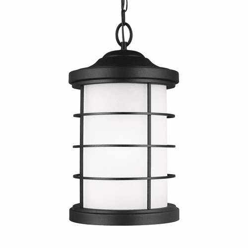 Sea Gull Sauganash 1-LT Outdoor Pendant - Black - 6224451EN3-12
