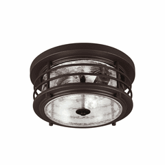 Sea Gull Sauganash 2-LT Outdoor Ceiling Flush Mount - Antique Bronze - 7824402-71