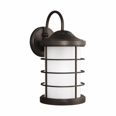 Sea Gull Sauganash Large 1-LT Outdoor Wall Lantern - Antique Bronze - 8624451-71