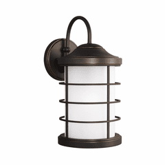 Sea Gull Sauganash Large 1-LT Outdoor Wall Lantern - Bronze - 8624451DEN3-71