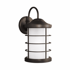Sea Gull Sauganash Large 1LT Outdoor Wall Lantern - Antique Bronze - 8624451EN3-71