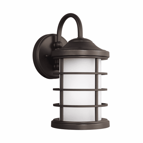 Sea Gull Sauganash Small 1-LT Outdoor Wall Lantern - Antique Bronze - 8524451-71