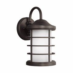 Sea Gull Sauganash Small 1-LT Outdoor Wall Lantern - Antique Bronze - 8524451-71