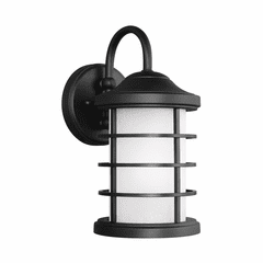 Sea Gull Sauganash Small 1-LT Outdoor Wall Lantern - Black - 8524451DEN3-12