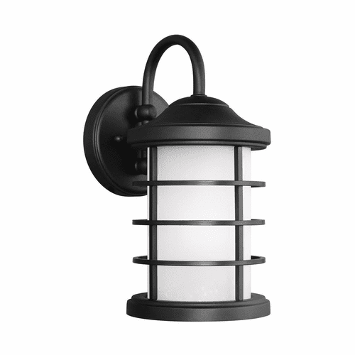 Sea Gull Sauganash Small 1-LT Outdoor Wall Lantern - Black - 8524451EN3-12