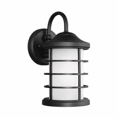 Sea Gull Sauganash Small 1-LT Outdoor Wall Lantern - Black - 8524451EN3-12 Sea Gull Sauganash Small 1-LT Outdoor Wall Lantern - Black - 8524451EN3-12
