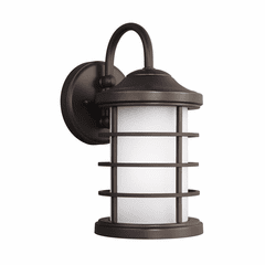 Sea Gull Sauganash Small 1LT Outdoor Wall Lantern - Antique Bronze - 8524451EN3-71