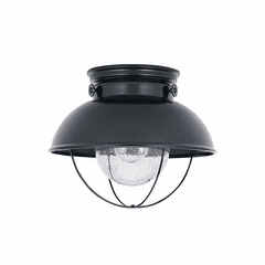 Sea Gull Sebring 1-LT Outdoor Ceiling Flush Mount - Black - 8869-12