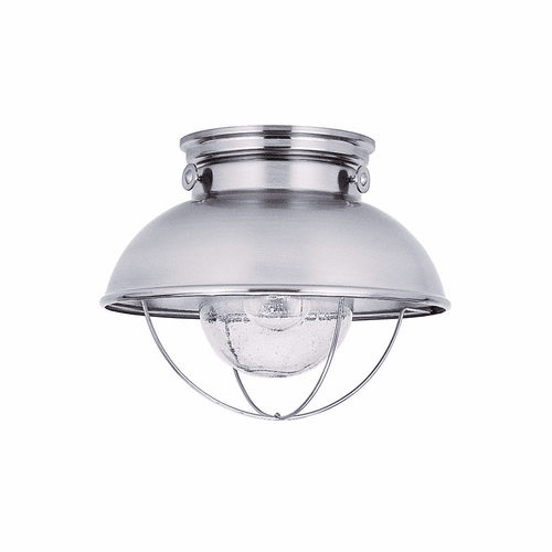 Sea Gull Sebring 1-LT Outdoor Ceiling Flush Mount - Brushed Stainless - 8869-98