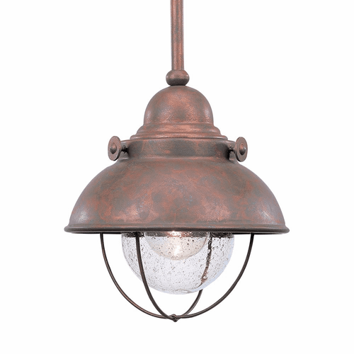 Sea Gull Sebring 1-LT Outdoor Mini-Pendant - Weathered Copper - 6150-44