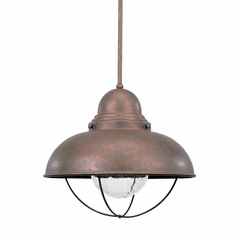 Sea Gull Sebring 1-LT Outdoor Pendant - Weathered Copper - 6658-44