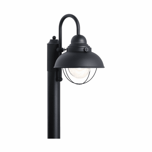 Sea Gull Sebring 1-LT Outdoor Post Lantern - Black - 8269-12
