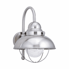Sea Gull Sebring 1-LT Outdoor Wall Lantern - Brushed Stainless - 8871-98 Sea Gull Sebring 1-LT Outdoor Wall Lantern - Brushed Stainless - 8871-98