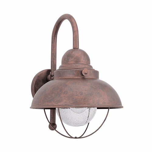 Sea Gull Sebring 1-LT Outdoor Wall Lantern - Weathered Copper - 8871-44