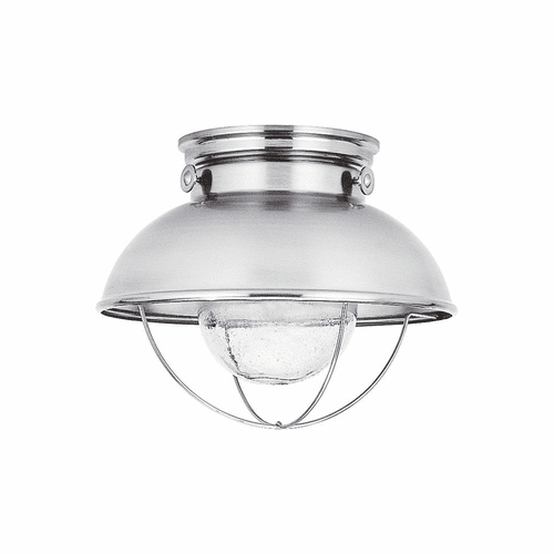 Sea Gull Sebring LED Outdoor Ceiling Flush Mount - Brushed Stainless - 886993S-98