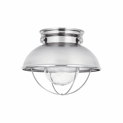 Sea Gull Sebring LED Outdoor Ceiling Flush Mount - Brushed Stainless - 886993S-98