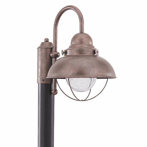 Sea Gull Sebring LED Outdoor Post Lantern - Weathered Copper - 826993S-44