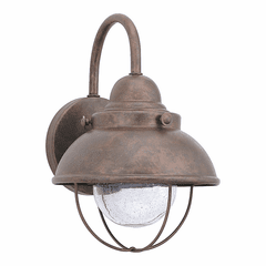 Sea Gull Sebring Small LED Outdoor Wall Lantern - Weathered Copper - 887093S-44