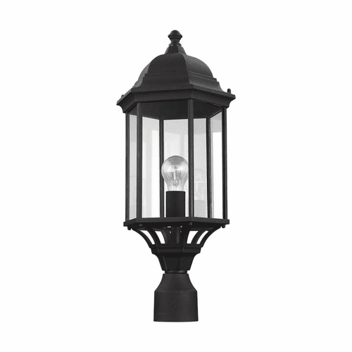 Sea Gull Sevier 1-LT Outdoor Post Lantern - Black - 8238701-12
