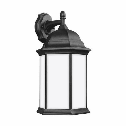 Sea Gull Sevier Large 1-LT Downlight Outdoor Wall Lantern - Black - 8438751-12