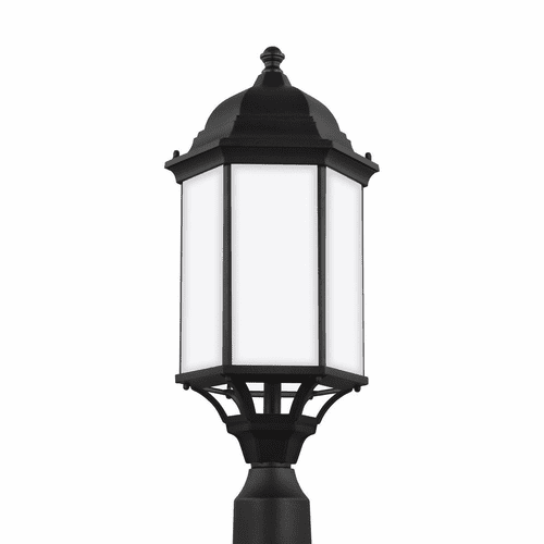 Sea Gull Sevier Large 1-LT Outdoor Post Lantern - Black - 8238751-12