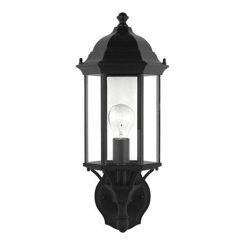 Sea Gull Sevier Medium 1-LT Uplight Outdoor Wall Lantern - Black - 8838701-12