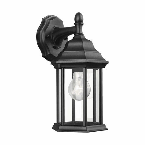 Sea Gull Sevier Small 1-LT Downlight Outdoor Wall Lantern - Black - 8338701-12