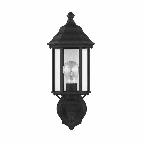 Sea Gull Sevier Small 1-LT Uplight Outdoor Wall Lantern - Black - 8538701-12