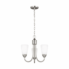 Sea Gull Seville 3-LT Chandelier - Brushed Nickel - 3120203-962