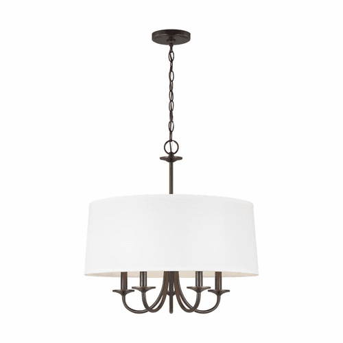 Sea Gull Seville 5-LT Shade Chandelier - Burnt Sienna - 3320205-710
