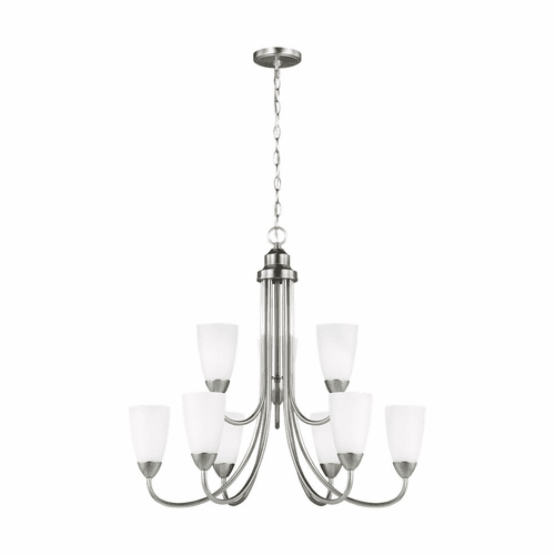 Sea Gull Seville 9-LT Chandelier - Brushed Nickel - 3120209-962