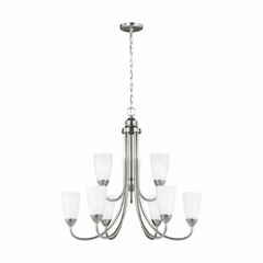 Sea Gull Seville 9-LT Chandelier - Brushed Nickel - 3120209-962