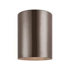 Sea Gull Small LED Cylinder Outdoor Ceiling Flush Mount - Bronze - 7813897S-10