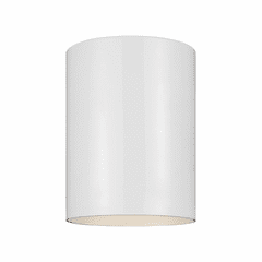 Sea Gull Small LED Cylinder Outdoor Ceiling Flush Mount - White - 7813897S-15