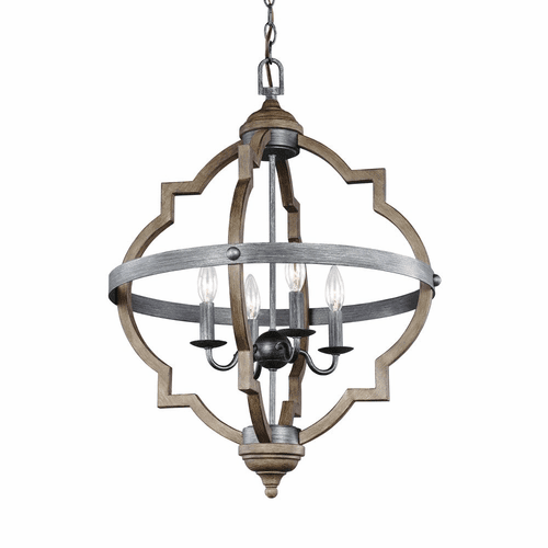 Sea Gull Socorro 4-LT Hall/Foyer Light - Stardust / Cerused Oak - 5124904-846