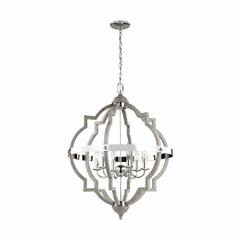 Sea Gull Socorro 6-LT Hall/Foyer Light - Washed Pine / Chrome - 5124906-872