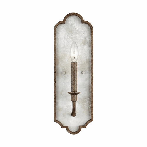 Sea Gull Spruce One Light Wall / Bath Sconce - Distressed White Wood - 4000501-748