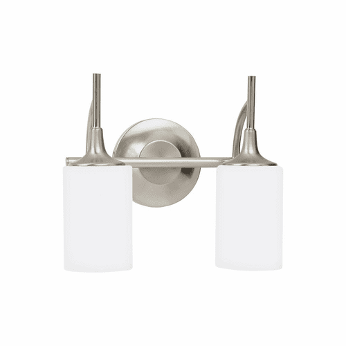 Sea Gull Stirling 2-LT Wall/Bath Light - Brushed Nickel - 44953EN3-962
