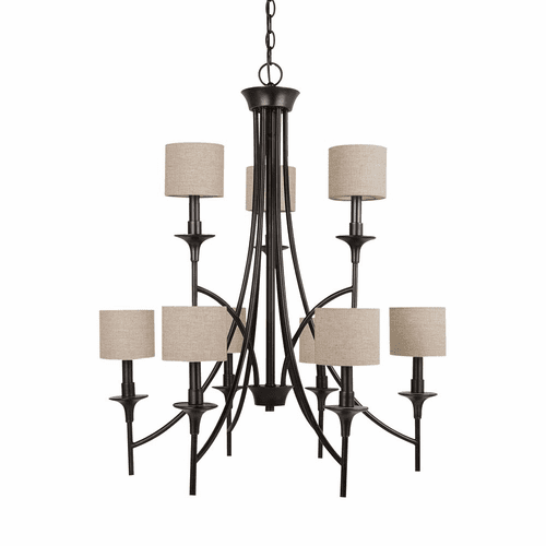 Sea Gull Stirling 9-LT Chandelier - Burnt Sienna - 31952EN-710