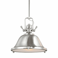Sea Gull Stone Street 1-LT Pendant - Brushed Nickel - 6514401-962
