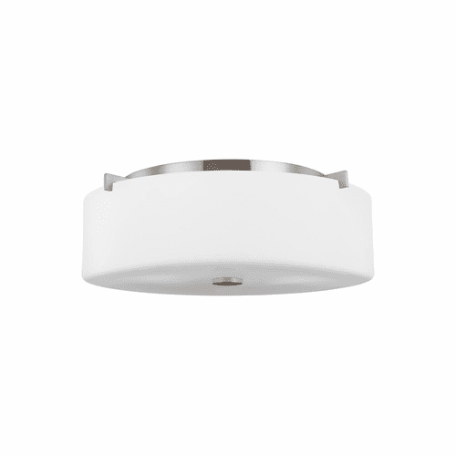 Sea Gull Sunset Drive Large 3-LT Flush Mount - Brushed Steel - FM312BS