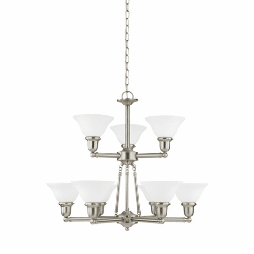 Sea Gull Sussex 9-LT Chandelier - Brushed Nickel - 31062EN3-962