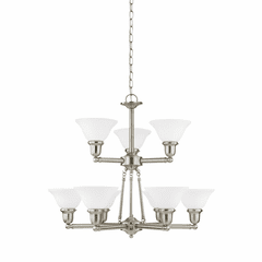 Sea Gull Sussex 9-LT Chandelier - Brushed Nickel - 31062EN3-962