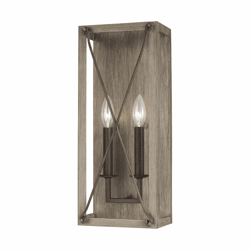 Sea Gull Thornwood 2-LT Bath/Wall Sconce - Washed Pine  - 4126302-872
